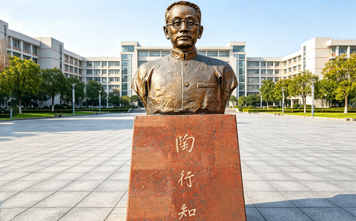 校园文化雕塑为什么定制陶行知铜像？
