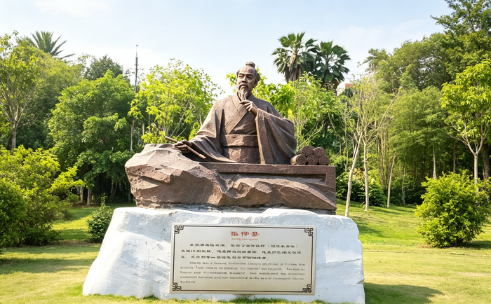 医圣张仲景铸铜全身像雕塑定制