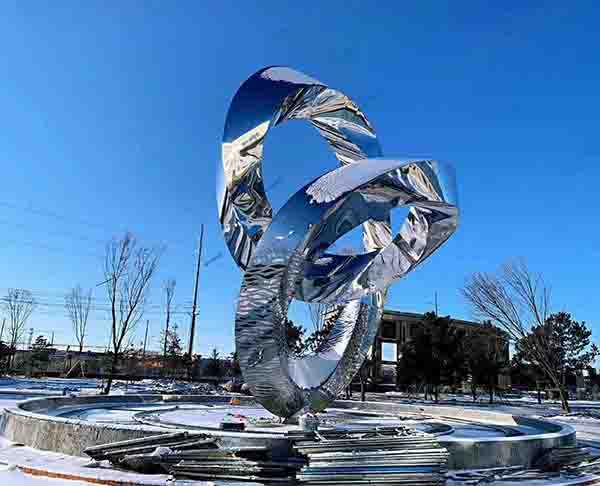 不锈钢雕塑制作厂家抽象大型不锈钢雕塑