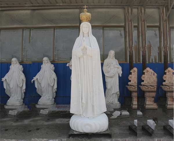 大理石石雕法蒂玛圣母雕塑教堂人物雕像