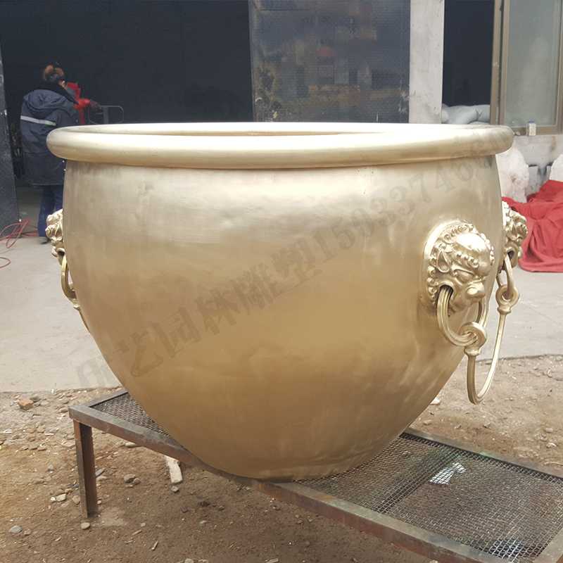 铜雕水缸，铜缸，传统铜缸