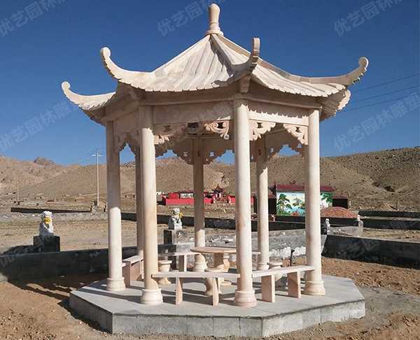 传统中式石雕凉亭选择和修建时的风水学讲究