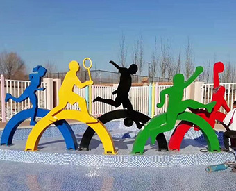公园不锈钢运动人物雕塑
